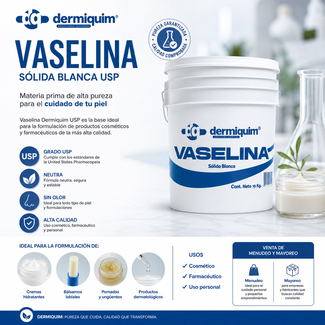 Vaselina Solida Blanca - 16 Kilos